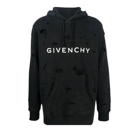 givenchy printed hoodie|givenchy hoodie with holes.